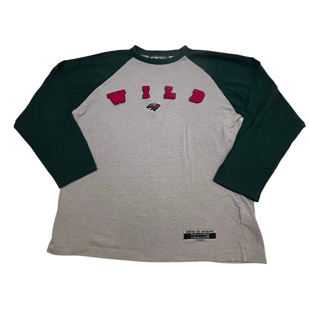 CCM NHL Center Ice Hockey Minnesota Wild Chenille Letters Men’s XL